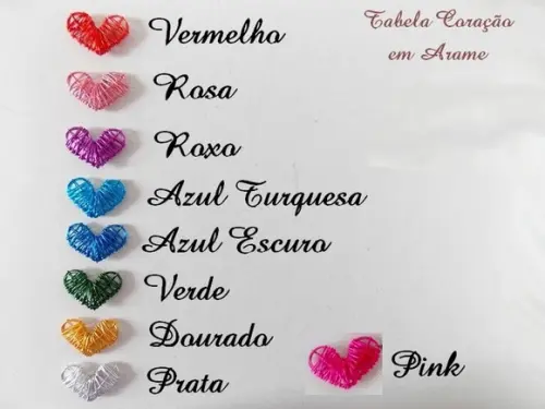 Lembrancinha Ano Novo - Chaveiro Coração em Arame