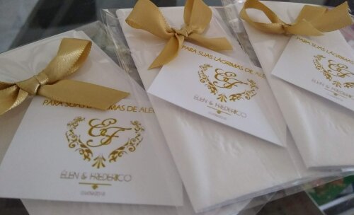kit 100 Lágrimas de alegria lembrança de casamento