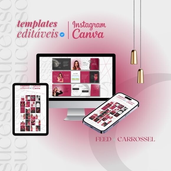 40 Templates Canva Editáveis Vermelho | Instagram