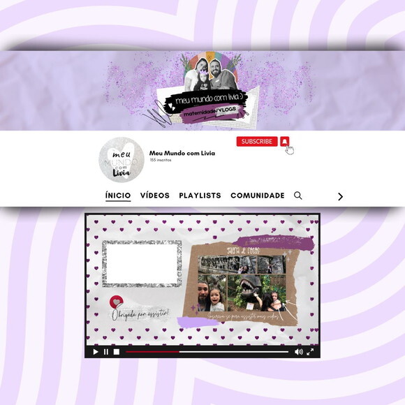 Capa Youtube + Capa Final de Vídeo Youtube Personalizado