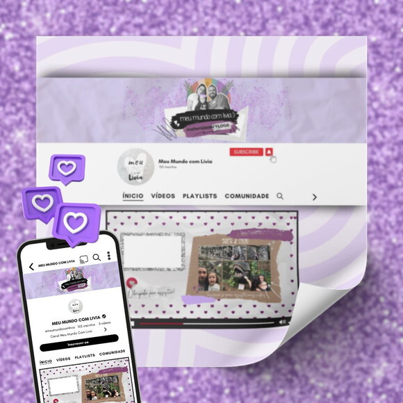 Capa Youtube + Capa Final de Vídeo Youtube Personalizado