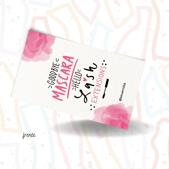 Cartão Cuidados Lashes Extensão de Cílios 250g 500un.
