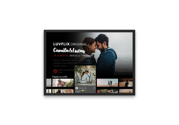Quadro com Moldura Luvflix Dia dos Namorados Personalizado
