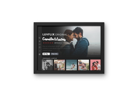 Quadro Luvflix Arte Digital Dia dos Namorados