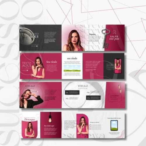 40 Templates Canva Editáveis Vermelho | Instagram