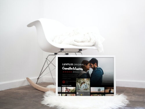 Quadro com Moldura Luvflix Dia dos Namorados Personalizado