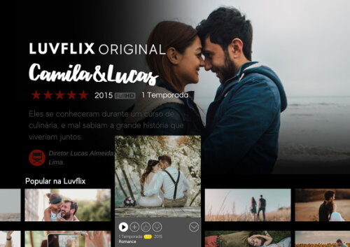 Quadro com Moldura Luvflix Dia dos Namorados Personalizado