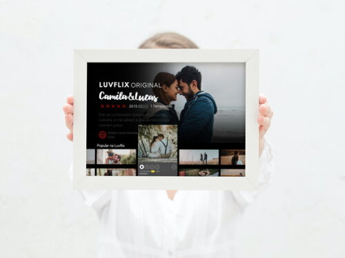 Quadro com Moldura Luvflix Dia dos Namorados Personalizado
