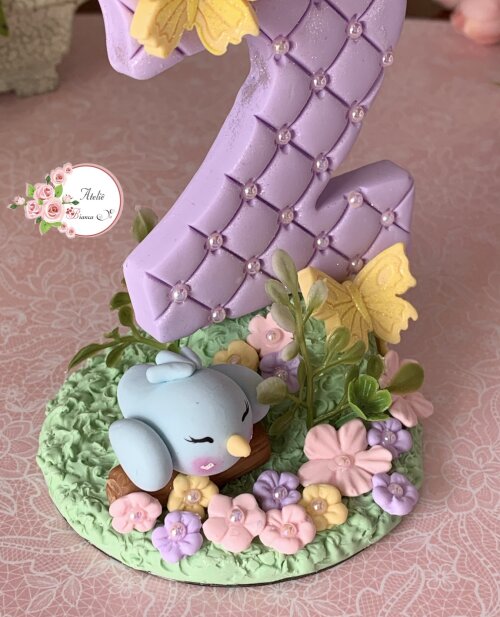Vela Jardim Encantado em Biscuit Personalizado