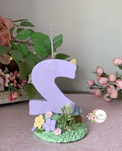 Vela Jardim Encantado em Biscuit Personalizado