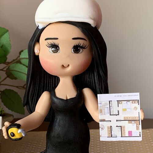 Boneca Arquiteta Personalizada em Biscuit Profissões