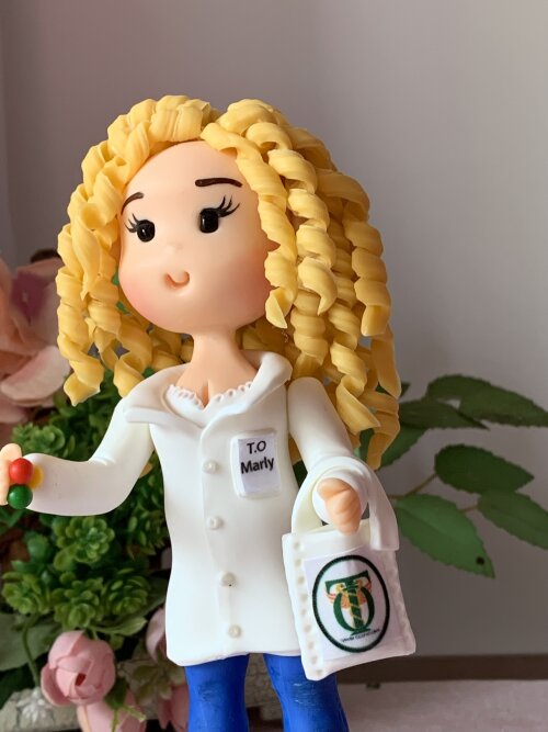 Boneca Terapeuta Ocupacional Personalizada em Biscuit Profissões
