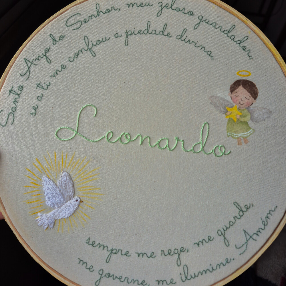 Porta Maternidade Oração Santo Anjo Menino