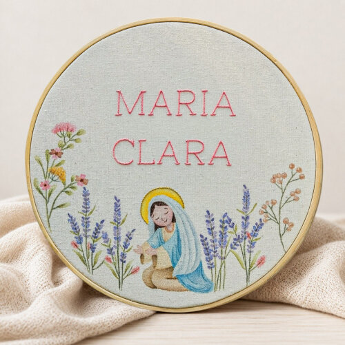 Quadro Nossa Senhora Maria Decoração Menina