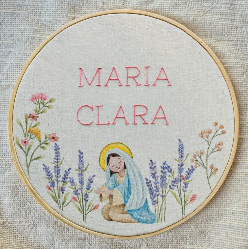 Quadro Nossa Senhora Maria Decoração Menina