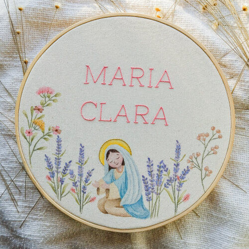 Quadro Nossa Senhora Maria Decoração Menina
