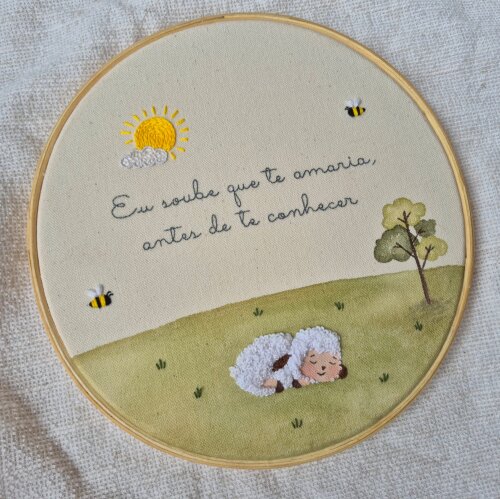 Enfeite de Parede ovelha Decoração Infantil