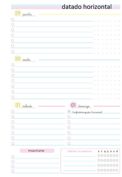 Refil Planner Caderno de Discos Inteligente G20x27,5 11furos