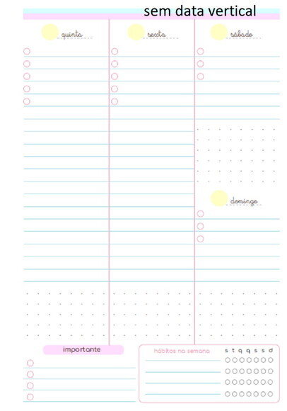 Refil Planner Caderno de Discos Inteligente m 17x23 9 Furos