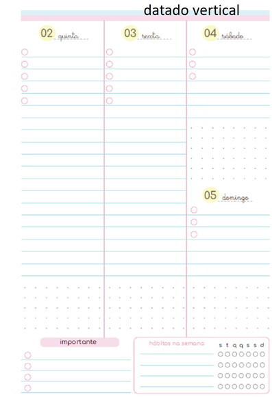 Refil Planner Caderno de Discos Inteligente P 14x20 8 Furos