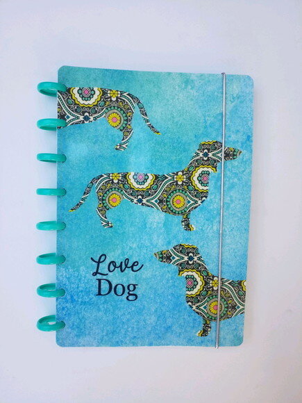 Caderno de disco A5 Love Pet 2 Cachorro Salsichinha