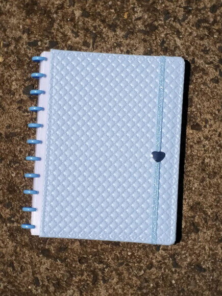 Caderno de disco azul bebê Colegial