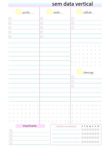 Refil Planner Caderno de Discos Inteligente m 17x23 9 Furos