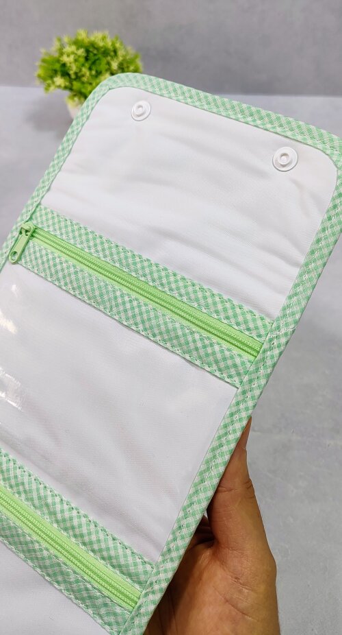 Nécessaire 3 bolsinhos plásticos/Porta absorventes/Porta reméd