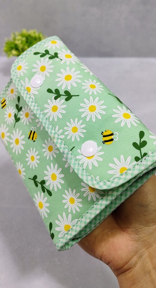 Nécessaire 3 bolsinhos plásticos/Porta absorventes/Porta reméd