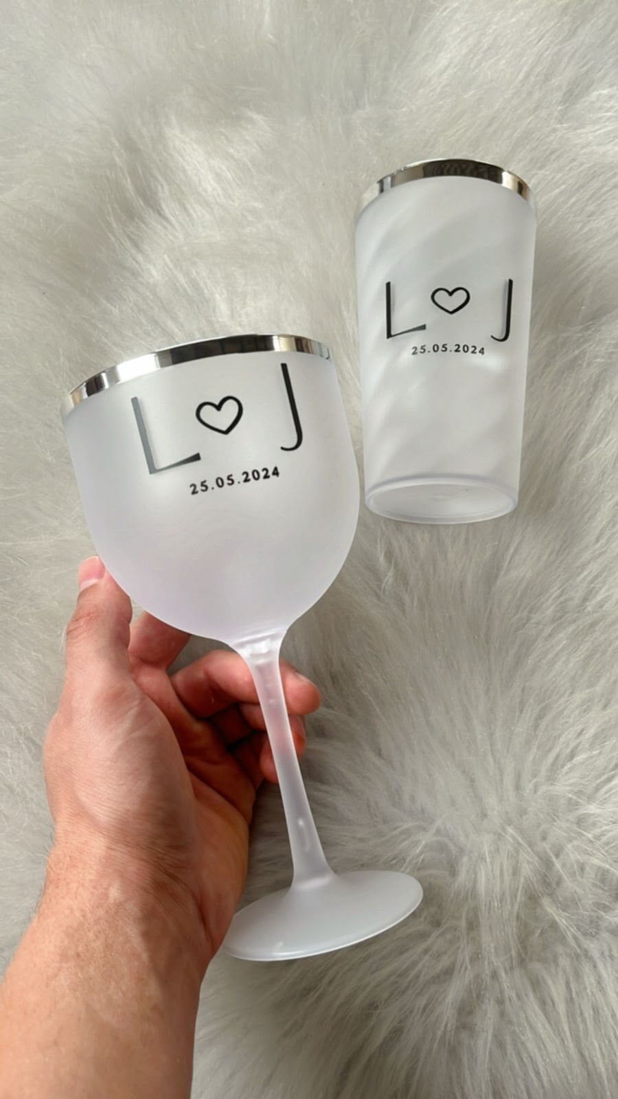 KIT TAÇA GIN E COPO TWISTER FOSCO INCOLOR COM BORDA
