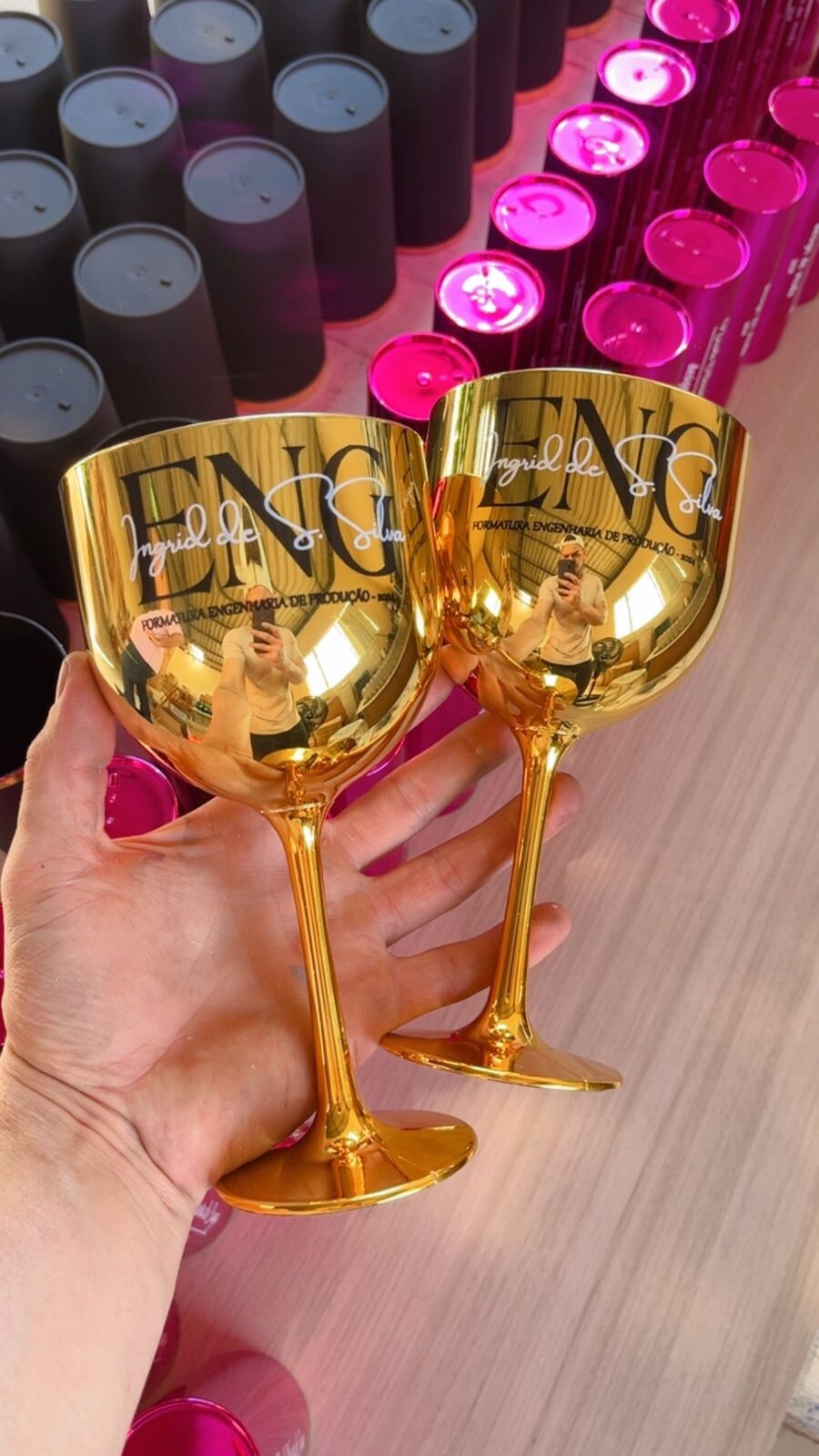 TAÇA GIN METALIZADA 10 UN