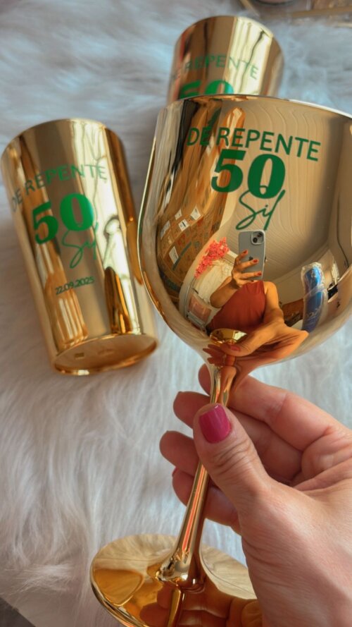 TAÇA GIN METALIZADA PREMIUM
