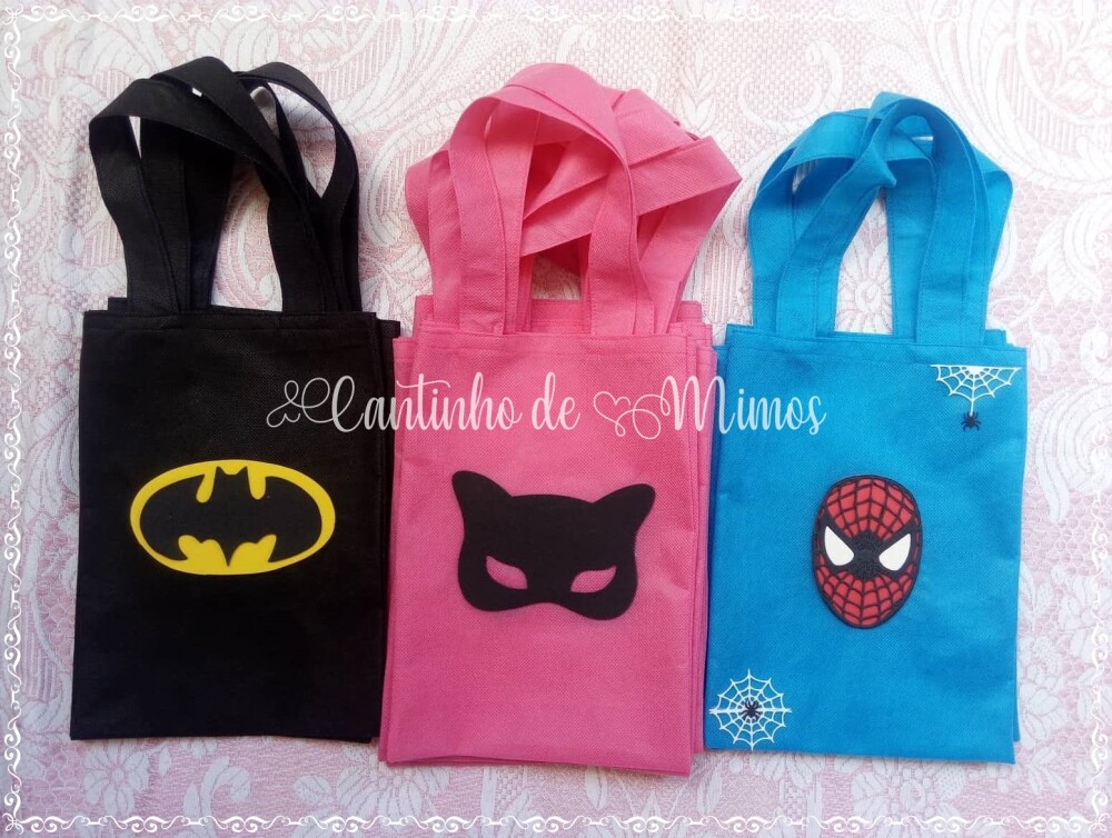 SACOLA PERSONALIZADA HERÓIS
