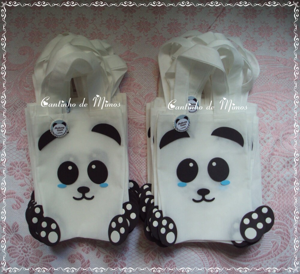 SACOLA PERSONALIZADA URSO PANDA