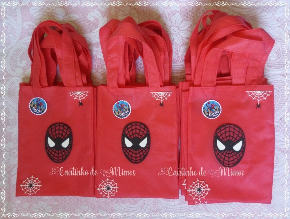 sacola personalizada homem aranha
