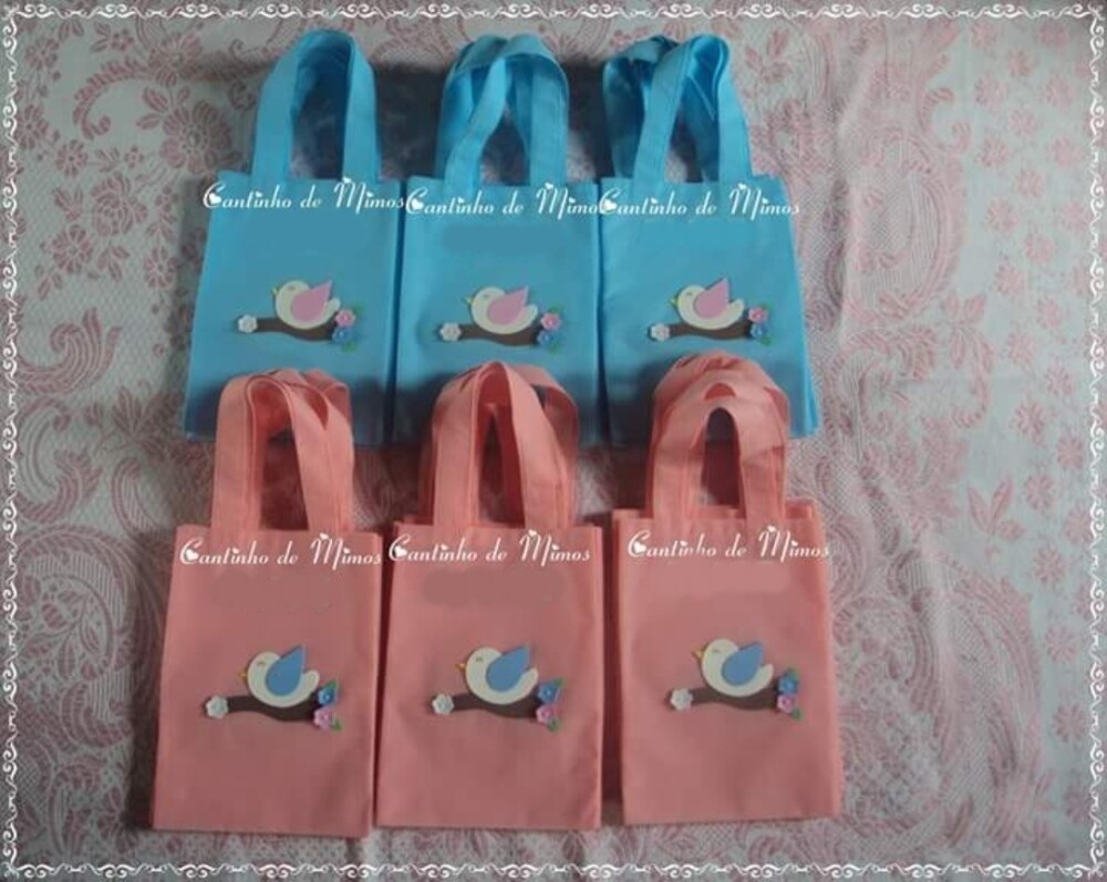 SACOLA PERSONALIZADA PÁSSAROS