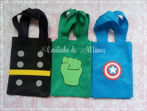 SACOLA PERSONALIZADA HERÓIS