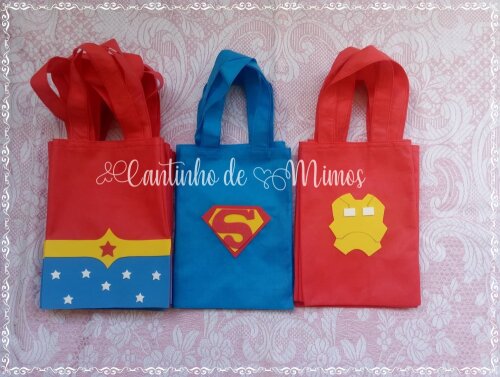 SACOLA PERSONALIZADA HERÓIS