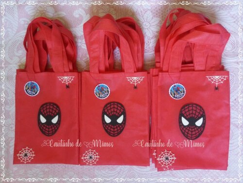sacola personalizada homem aranha