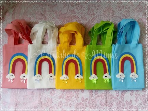 SACOLA PERSONALIZADA ARCO-ÍRIS