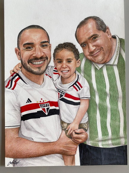 Desenho Realista Feito à Mão Sob Encomenda