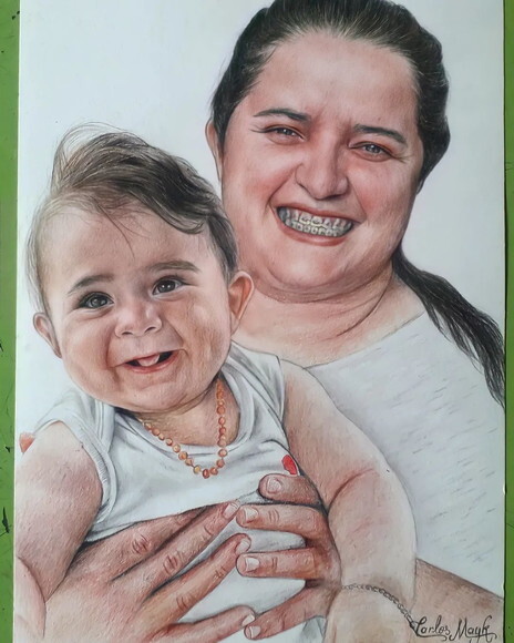 Desenho Realista Feito à Mão Sob Encomenda