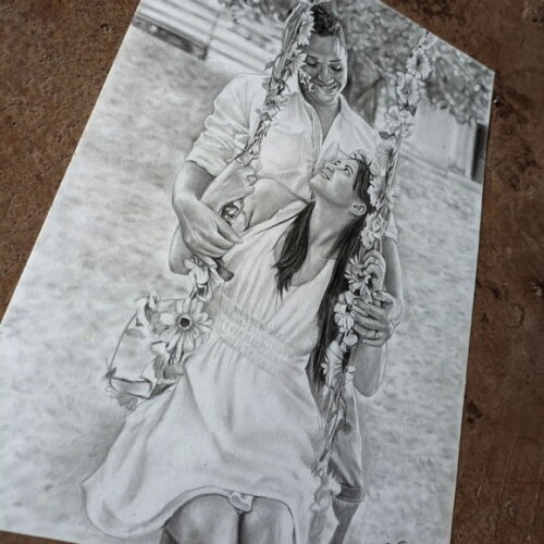 Desenho Realista Feito à Mão Sob Encomenda