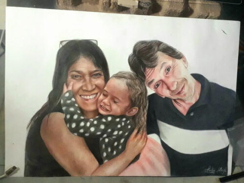 Desenho Realista Feito à Mão Sob Encomenda