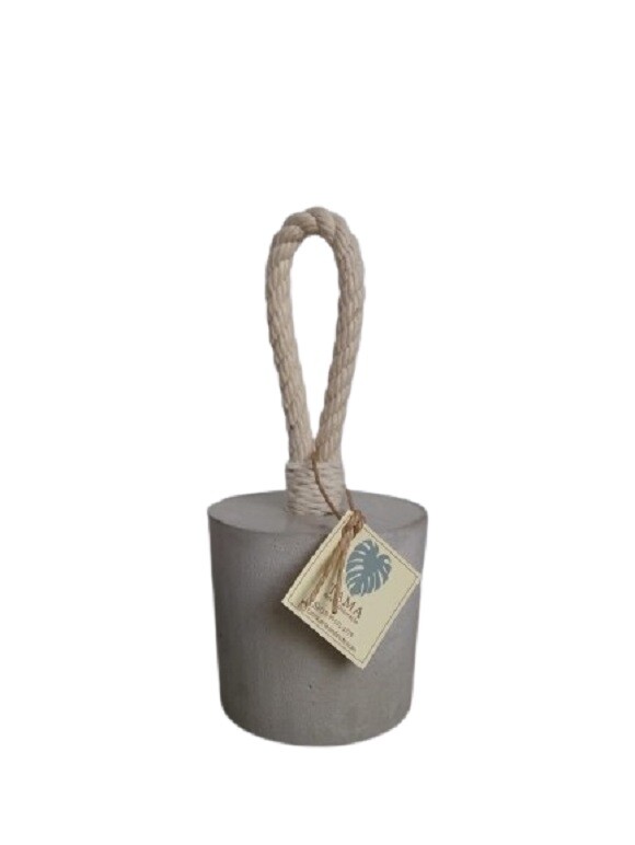 Peso Porta Artesanal Cimento Corda Algodão
