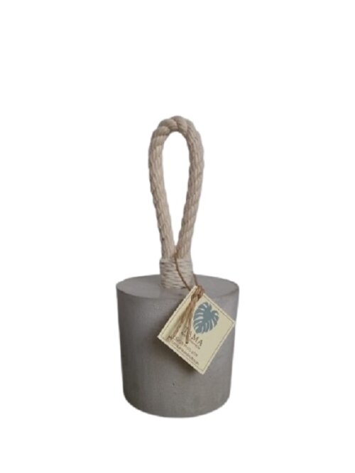 Peso Porta Artesanal Cimento Corda Algodão