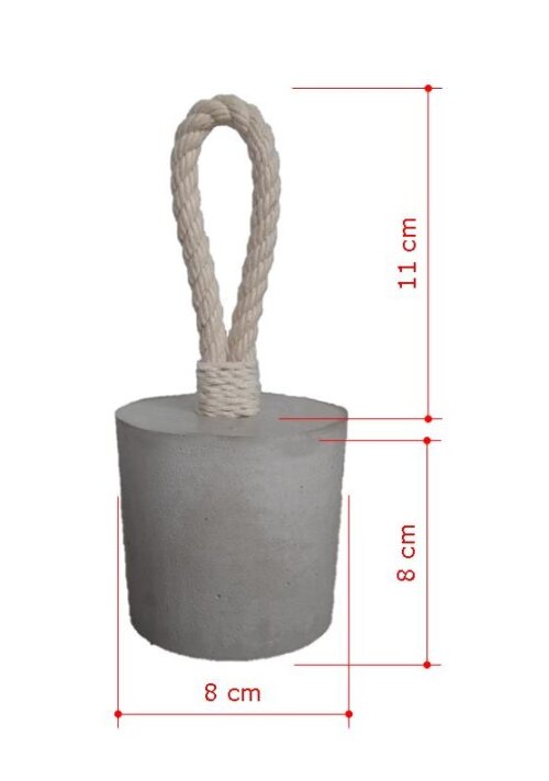 Peso Porta Artesanal Cimento Corda Algodão