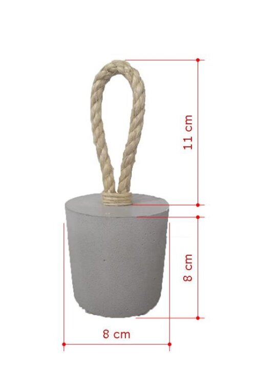 Peso Porta Artesanal Cimento Corda Sisal