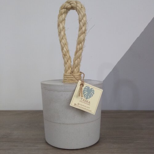 Peso Porta Artesanal Cimento Corda Sisal