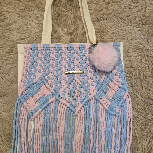 Ecobag Candy Color Macramê